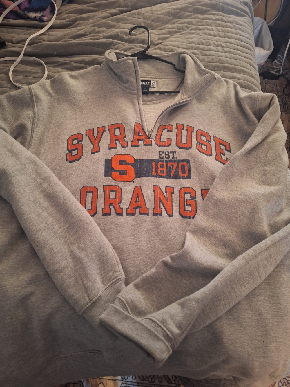 Gear For Sports Gray Syracuse Orange Quarter-Zip Pullover